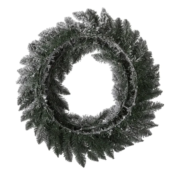 Glitzhome Pre-Lit Snow Flocked Christmas Wreath with Warm White LED Light - Garland