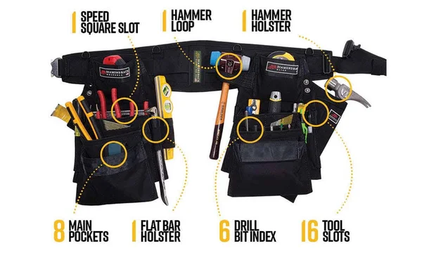 Lightweight Framers Tool Belt (Belt Size: Large (L), Color: Ranger Green)
