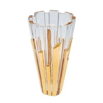 Biu Clear & Gold 12&& Crystal Table Vase Everly Quinn