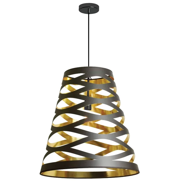 Dainolite CUT22-698 Cutouts Black/Gold 1 Light Pendant