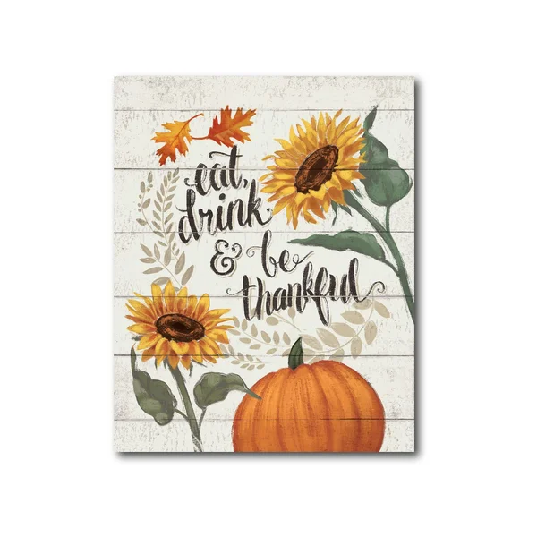 Courtside Market Harvest Delight II Pumpkin Canvas Wall Art - 16x20