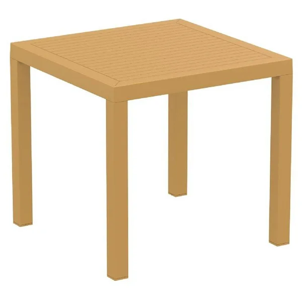Compamia Ares Resin Square Dining Table Teak 31 inch