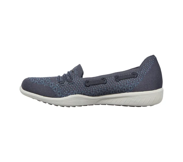 Skechers Women's Newbury St Easily Adored Vegan Slip on Sneaker - Navy