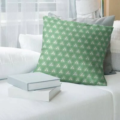 Barbra Minimalist Trees Throw Pillow Cover Brayden Studio Color: Light Green - Size: 18x22 x 18