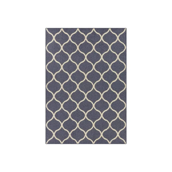 Maples Daphne Trellis Rug, Blue, 2.5X10 ft