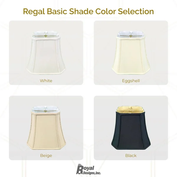 Royal Designs Square Cut Corner Bell Lamp Shade - Black, 5x10x8.75 - Single