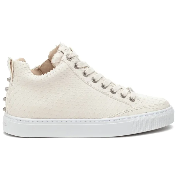 J/Slides Leesa Cut Sneaker Off White Embossed - White 7 Medium