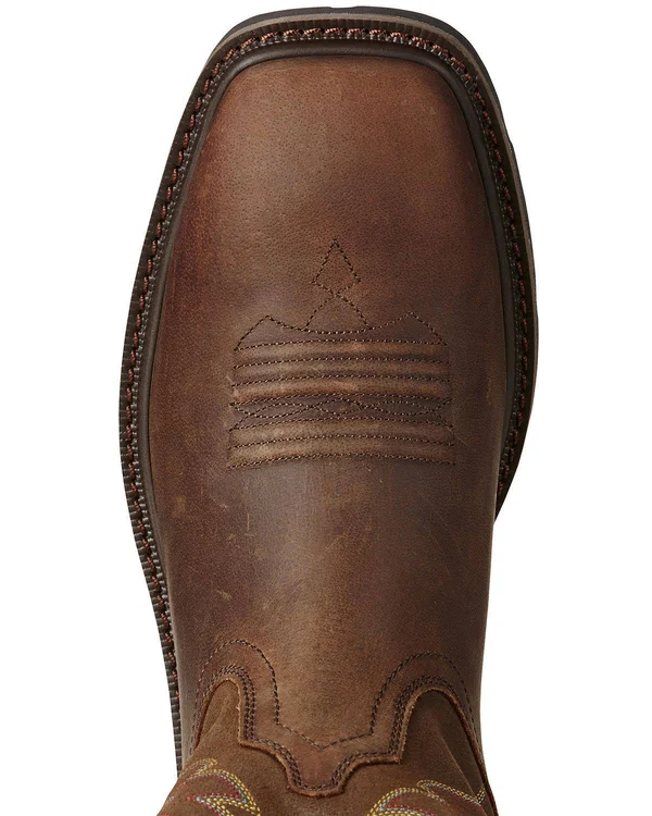 Ariat 10021108 Men's Groundbreaker Wide Square Steel Toe Brown 9.5, D