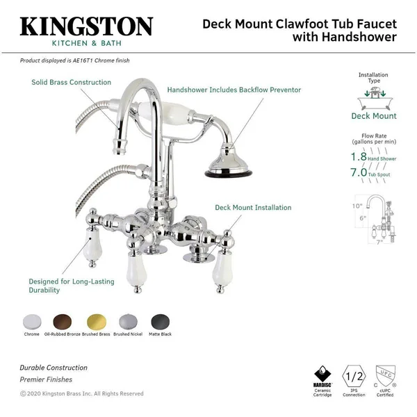 Kingston Brass AE15T5 Vintage Tub Faucet - Oil Rubbed Bronze