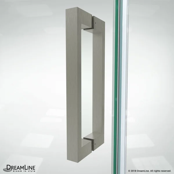 DreamLine SHDR-4325000-04 Elegance-LS 25 1/4 - 27 1/4x22W x 72x22H Frameless Pivot Shower Door in Brushed Nickel