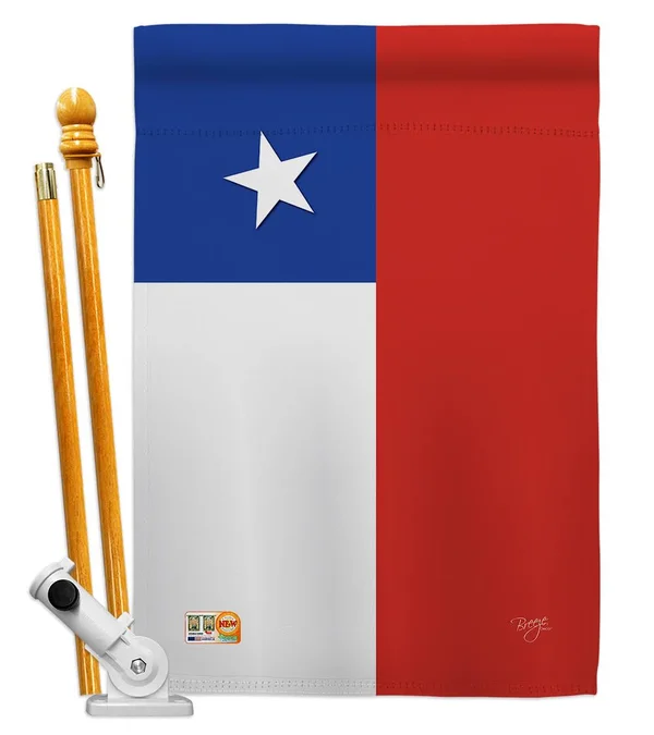 Breeze Decor BD-CY-HS-108154-IP-BO-D-US13-BD 28 x 40 in. Chile Flags of The World Nationality Impressions Decorative Vertical Do