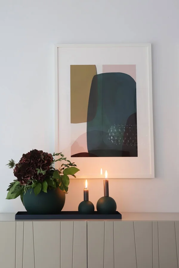 Cooee Design Ball Vase 20 cm - Vases Ceramics Dark Green - HI-028-03-KG