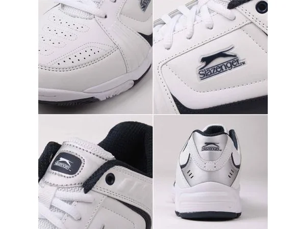 Slazenger Mens Gents Tennis Sport Shoes Trainers Perforation Hole Laced Footwear