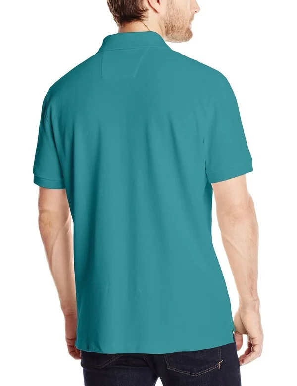 Nautica Men's Standard Short Sleeve Solid Cotton Pique Polo Shirt - White