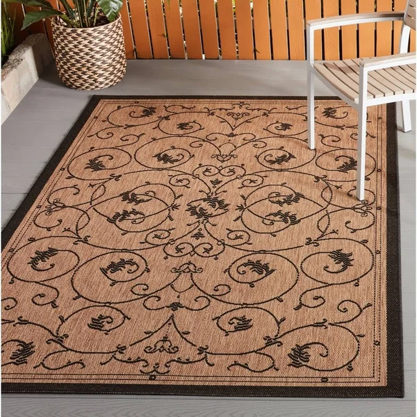 Pergola Savannah Indoor/ Outdoor Area Rug - 5&10x22 x 9&2x22 - Champagne/Taupe