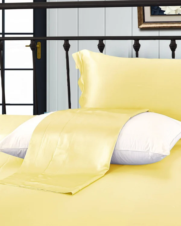 LILYSILK 19 Momme Mulberry Silk Pillowcase for Hair Queen(20x22 x 30x22) Lily醬rea? Undyed Natural Golden Oxford Skin Friendly