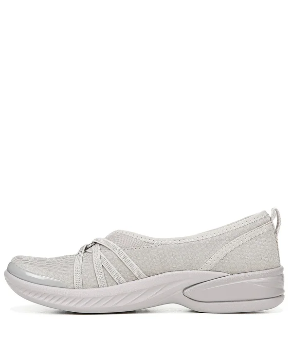 Bzees Women's Niche Slip On, Size: 7.5, Scarlet Mesh Fabric