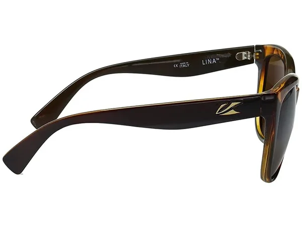 Kaenon Lina Polarized Sunglasses, Amber Crystal/Brown, One Size