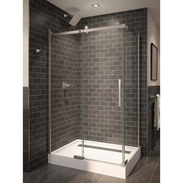 Delta 36 in. x 48 in. Single Threshold Corner Shower Base in White