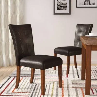 Red Barrel Studio Creekmore Parsons Upholstered Dining Chair - Brown - 2 count