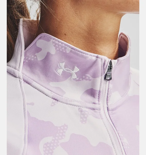 Under Armour Women's ColdGear Armour Camo Zip - Purple, LG