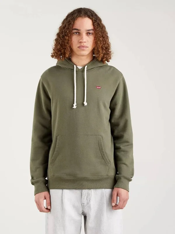 Levi&s French Terry Regular Fit Hoodie with Drawstrings, Green