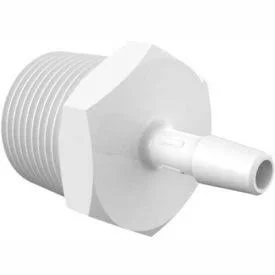 Eldon James - A12-4 HDPE - 3/4-14 NPT to 1/4 Barbed Adapter, High Density Polyethylene (MOQ\x3d200)
