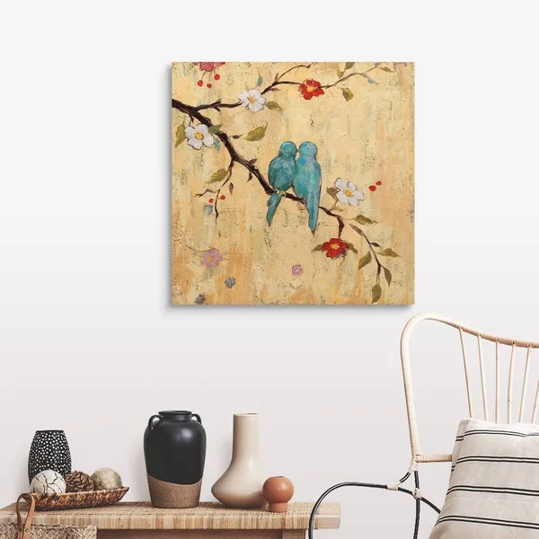 Love Birds II, Canvas Wall Art, 30x30, Great Big Canvas