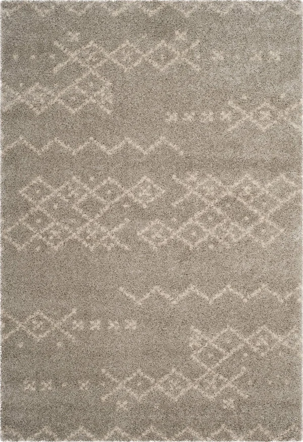 Safavieh Arizona Shag ASG745D 5&1x22 x 7&6x22 Grey - Ivory Area Rug