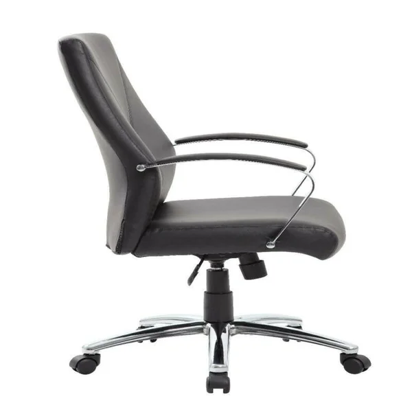 Boss Office Home Modern Executive Leather Desk Chair with Chrome Finish, Multi
