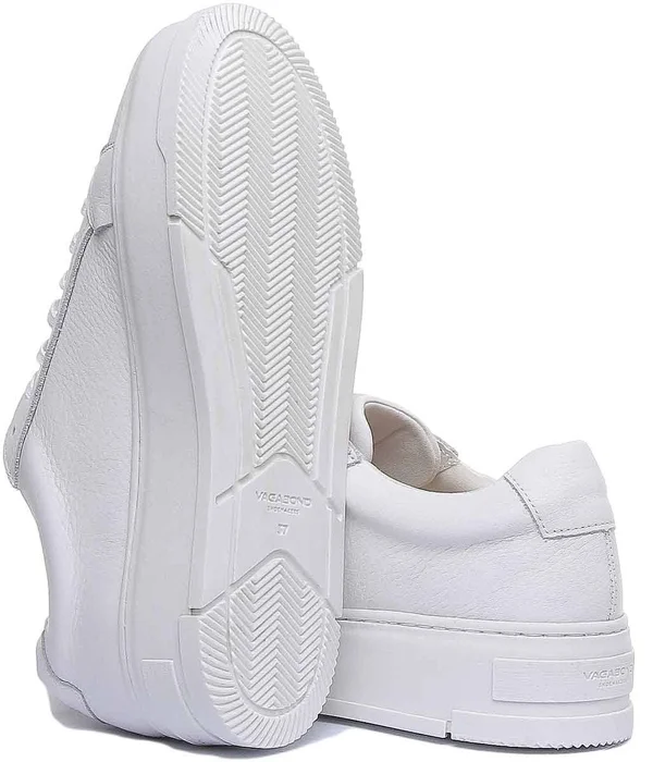 Vagabond Judy Flatform Sneakers in White Leather