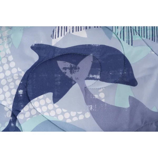 Crayola LLC Life&s Porpoise Reversible Comforter Set, Size: Full/Queen, Blue