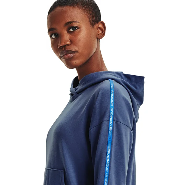 Under Armour Women's Rival Terry Taped Hoodie Blue S