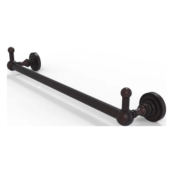 Allied Brass Dottingham Collection 30 inch Towel Bar Integrated Hooks Venetian Bronze