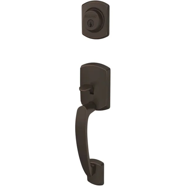 Schlage Custom FC58GRW716 Greenwich Single Cylinder Handleset Aged Bronze