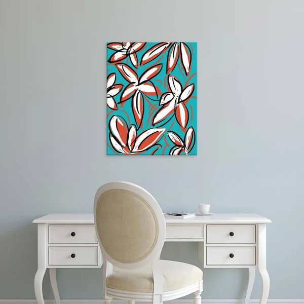 Easy Art Prints Jan Weiss's 'Wild Garden Two' Premium Canvas Art - 40 x 32 - Brazilian Barnwood Frame