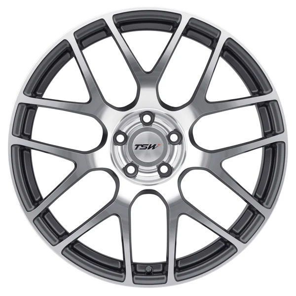TSW Nurburgring 18x9 Gunmetal w/Mirror Cut Face