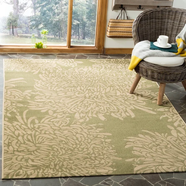 Safavieh Martha Stewart MSR4125R 6&7x22 x 9&6x22 Green, Beige Area Rug