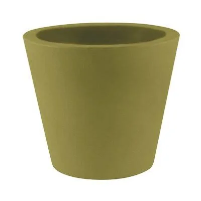 Cono Resin Pot Planter Vondom Khaki 11.75x22 H x 13.75x22 W x 13.75x22 D