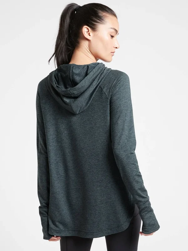 Athleta Women's Uptempo Hoodie Sweatshirt Bali Green/ Oceanic Teal Plus Size 1x