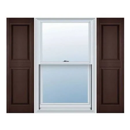 Mid-America LP2S14X07500FB 14 3/4x22W x 75x22H Lifetime Vinyl - Standard Two Equal Panels, Raised Panel Shutters, w/Installation