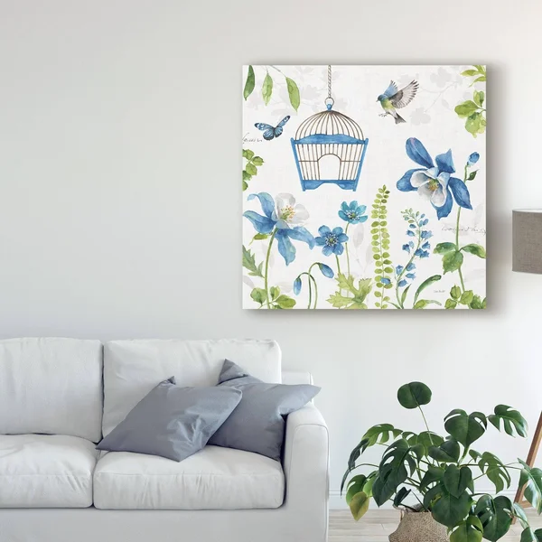 Trademark Fine Art 'Blue and Green Garden IV' Canvas Art by Lisa Audit, Size: 24 x 24