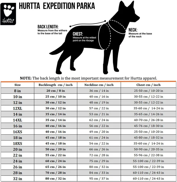 Hurtta Buckthorn Expedition Dog Parka 28in