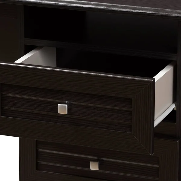 Baxton Studio Carine Modern & Contemporary Wenge Brown Finished Desk