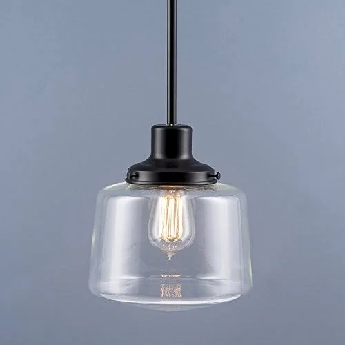 Scolare Vintage Pendant Light, Black Kitchen Island Light with LED Bulb LL-P274