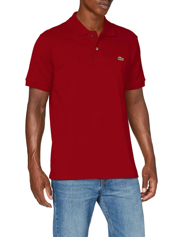 Lacoste Men's Classic Fit Pique Polo Shirt - L.12.12 - Schoolhouse Red