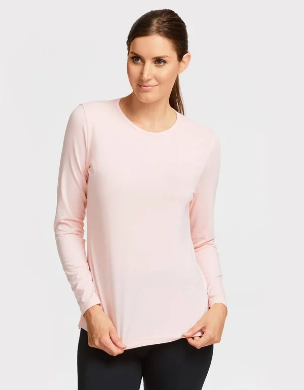 Long Sleeve T-Shirt UPF 50+ Sensitive Collection - Womens Sun Safe Top Oatmeal