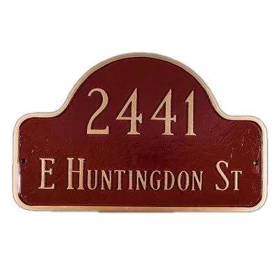 Lexington Wall Address Plaque Montague Metal Products Finish: Black - White, Mounting: Wall