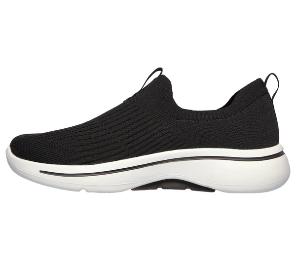 Skechers Women's GOwalk Arch Fit - Iconic Slip-On Walking Shoes, Black, 7.5
