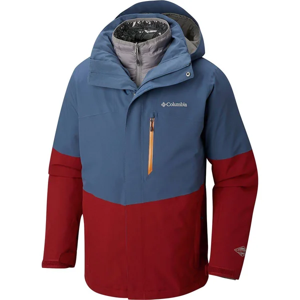 Columbia Wild Card Interchange Mens Insulated Ski Jacket Dark Mountain Red Element X-Large